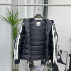 Moncler Down Jacket with Woven Ribbon Sleeves