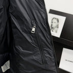 Moncler Down Jacket with Woven Ribbon Sleeves