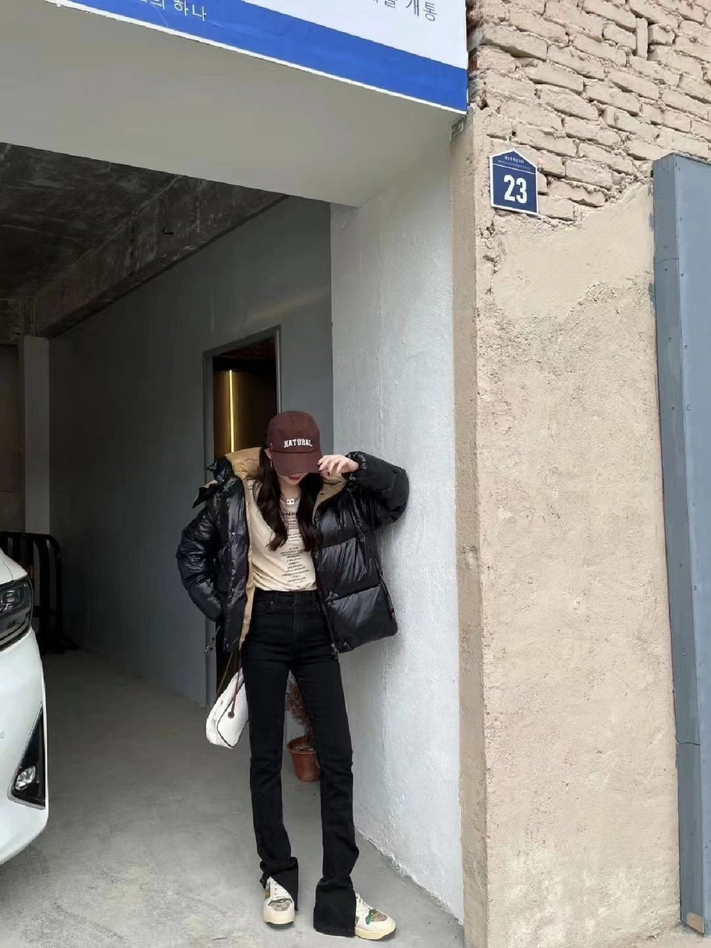 Moncler Black and Gold Down Jacket