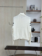 Moncler Stand Collar Down Jacket with Knitted Sleeves
