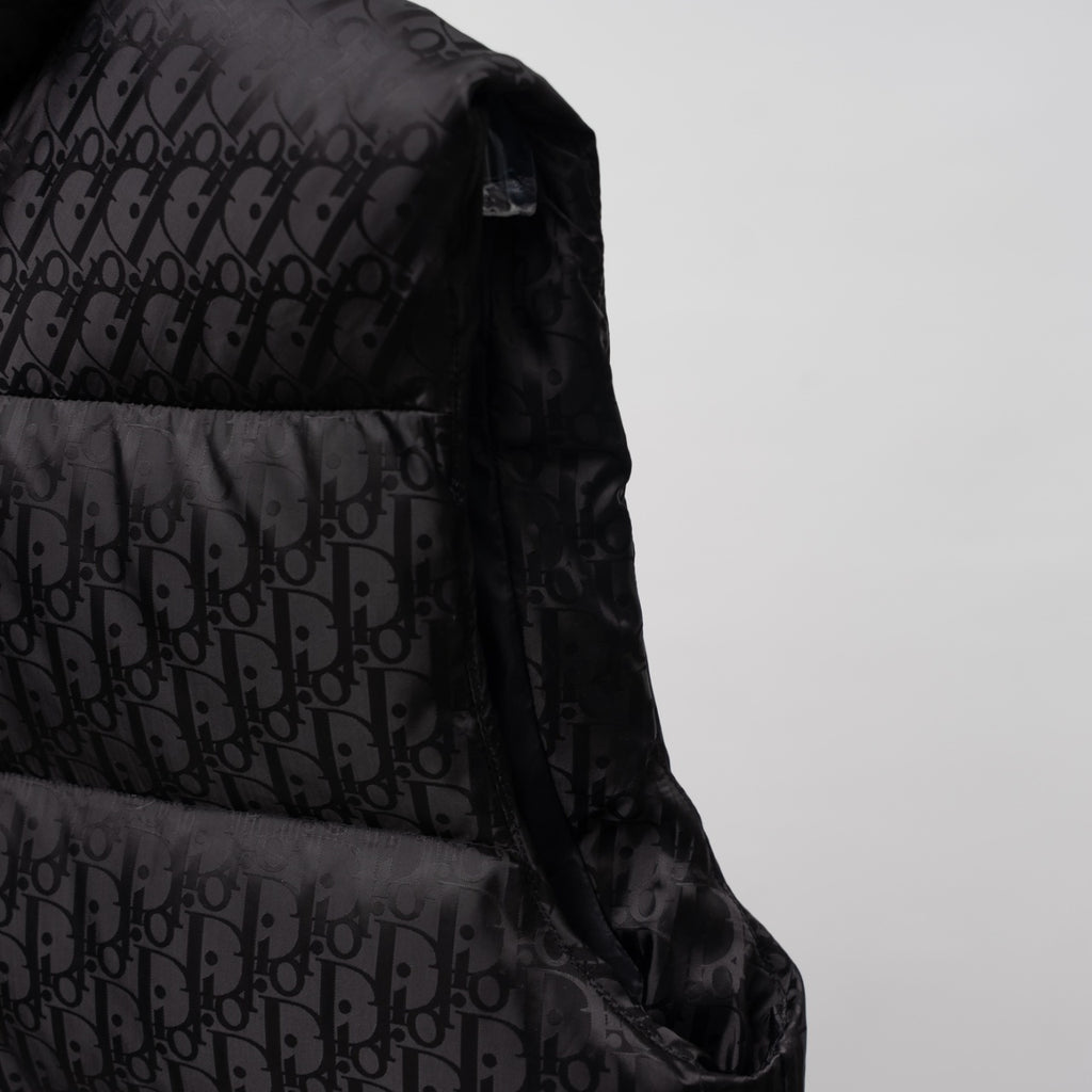 Christian Dior All-over Print Stand-up Collar Down Vest