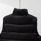 Christian Dior All-over Print Stand-up Collar Down Vest