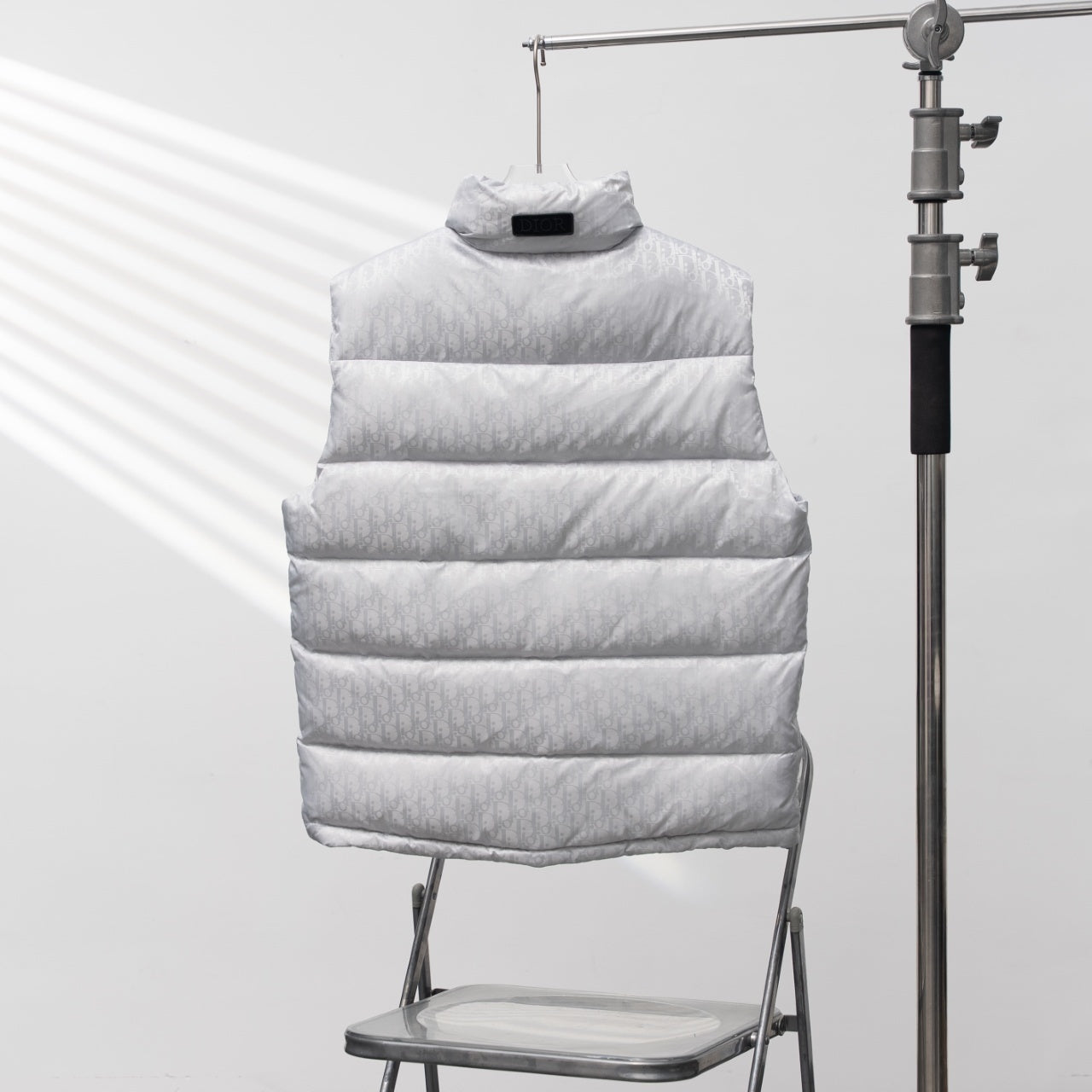 Christian Dior All-over Print Stand-up Collar Down Vest