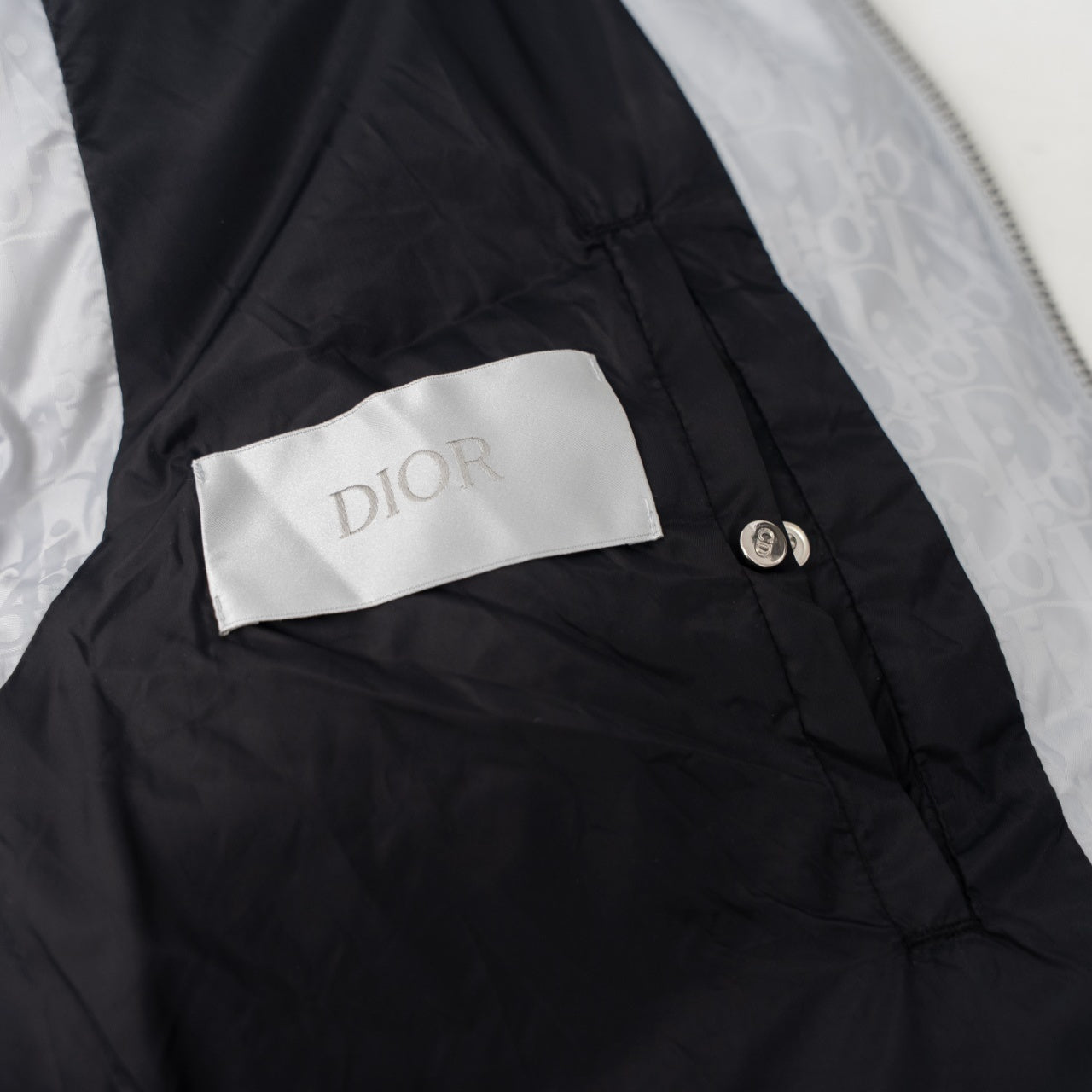 Christian Dior All-over Print Stand-up Collar Down Vest