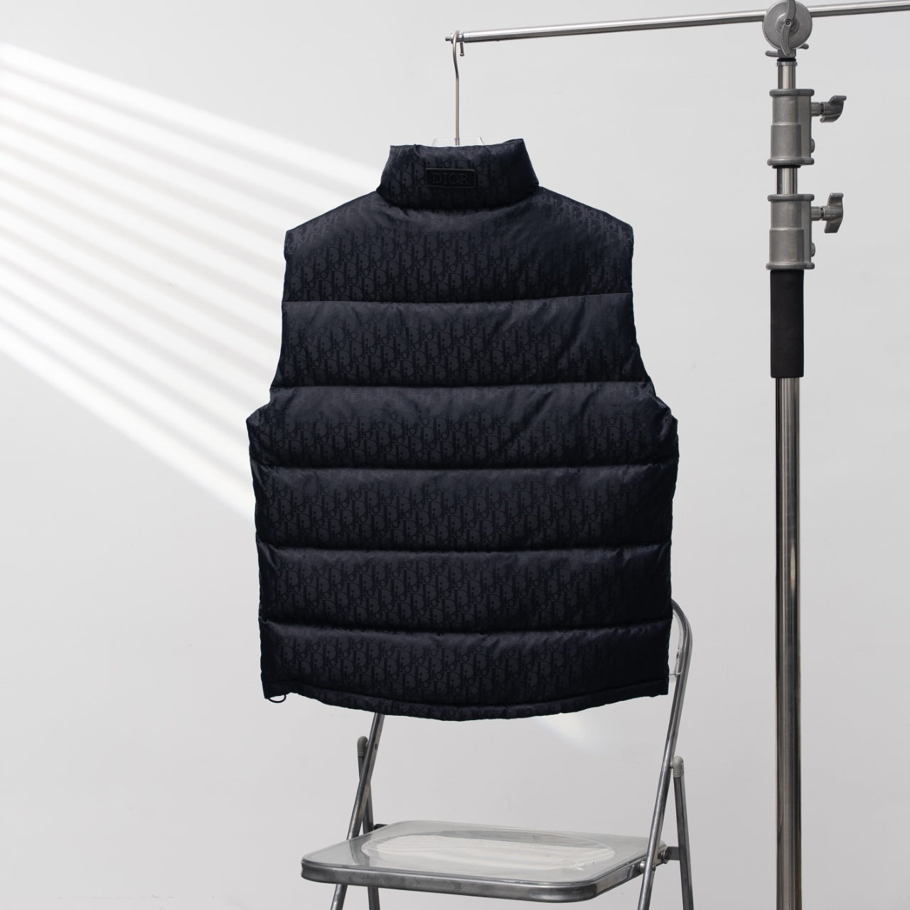 Christian Dior All-over Print Stand-up Collar Down Vest