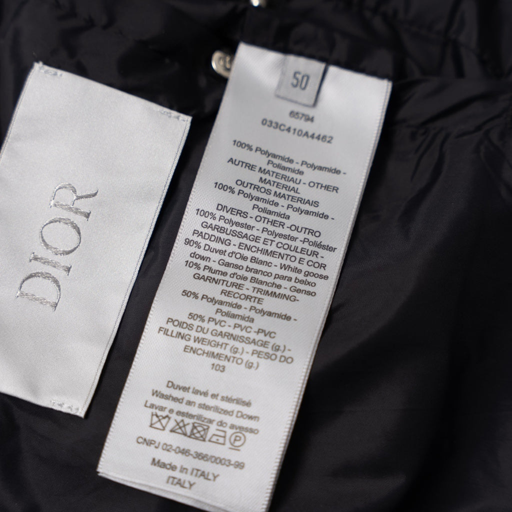Christian Dior All-over Print Stand-up Collar Down Vest