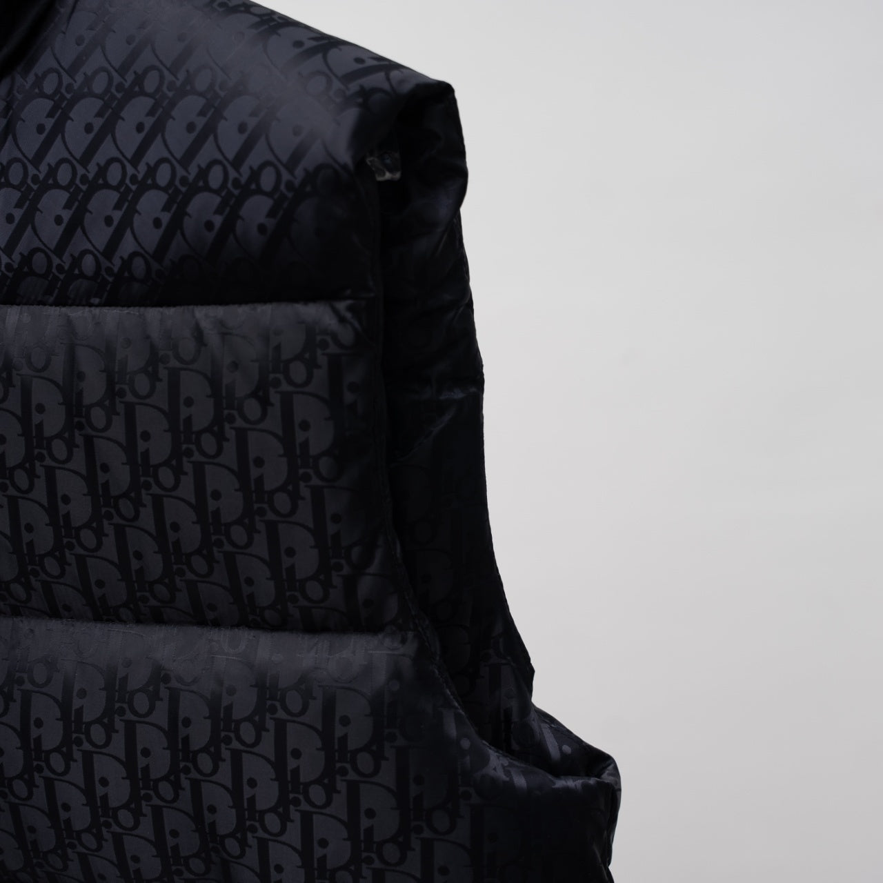 Christian Dior All-over Print Stand-up Collar Down Vest
