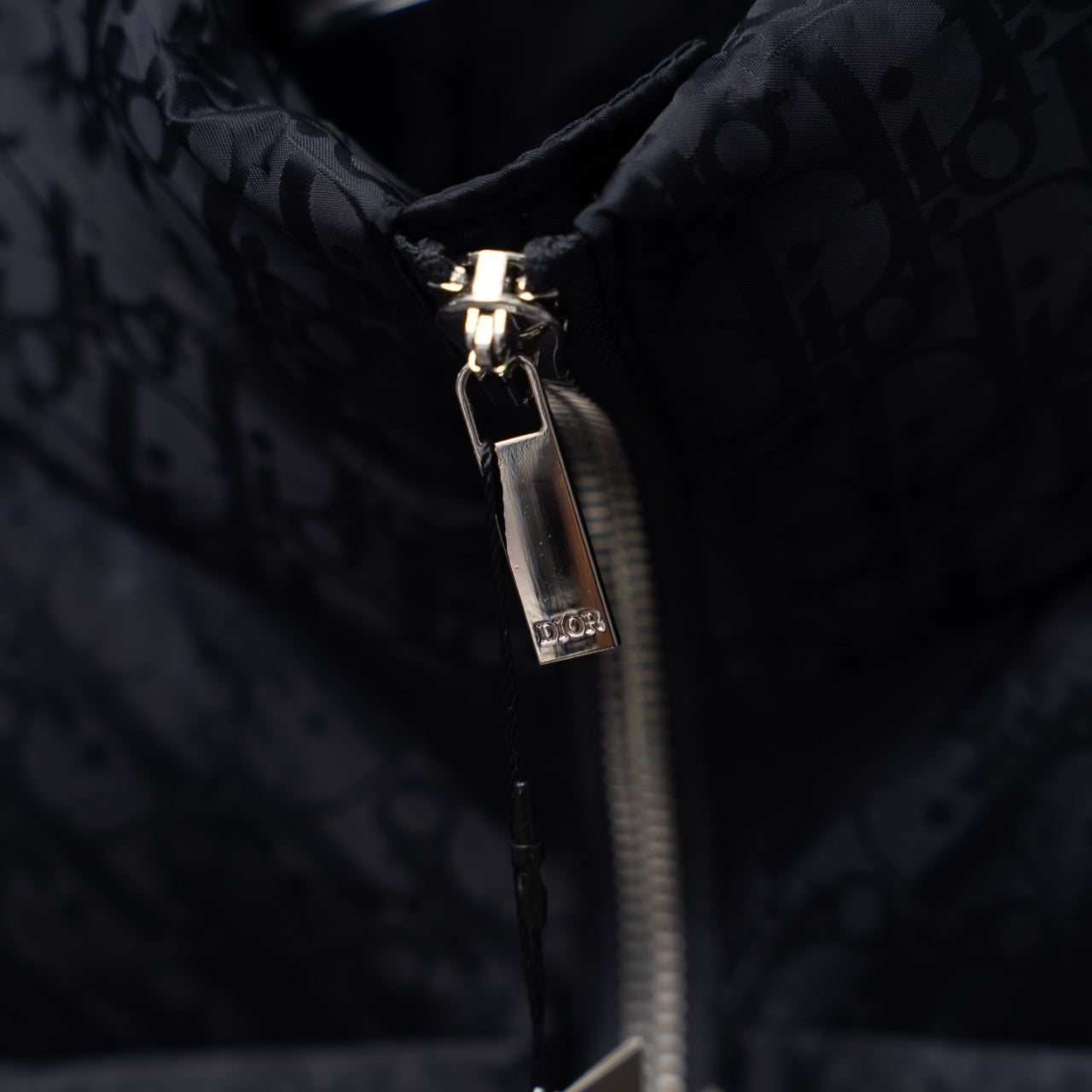 Christian Dior All-over Print Stand-up Collar Down Vest