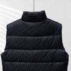 Christian Dior All-over Print Stand-up Collar Down Vest