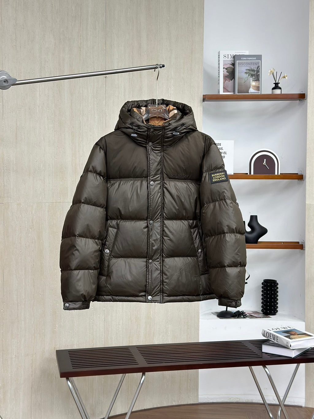 Burberry Letter Badge Down Jacket