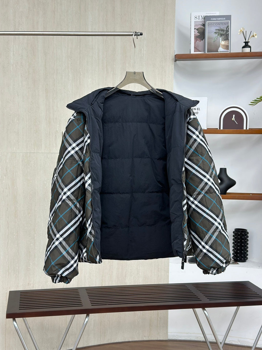 Burberry Double-sided Plaid Down Jacket