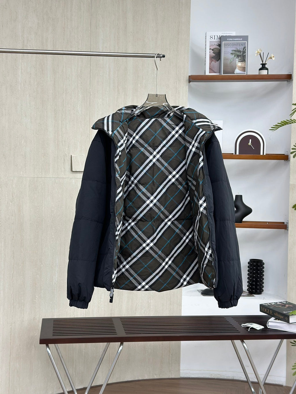 Burberry Double-sided Plaid Down Jacket