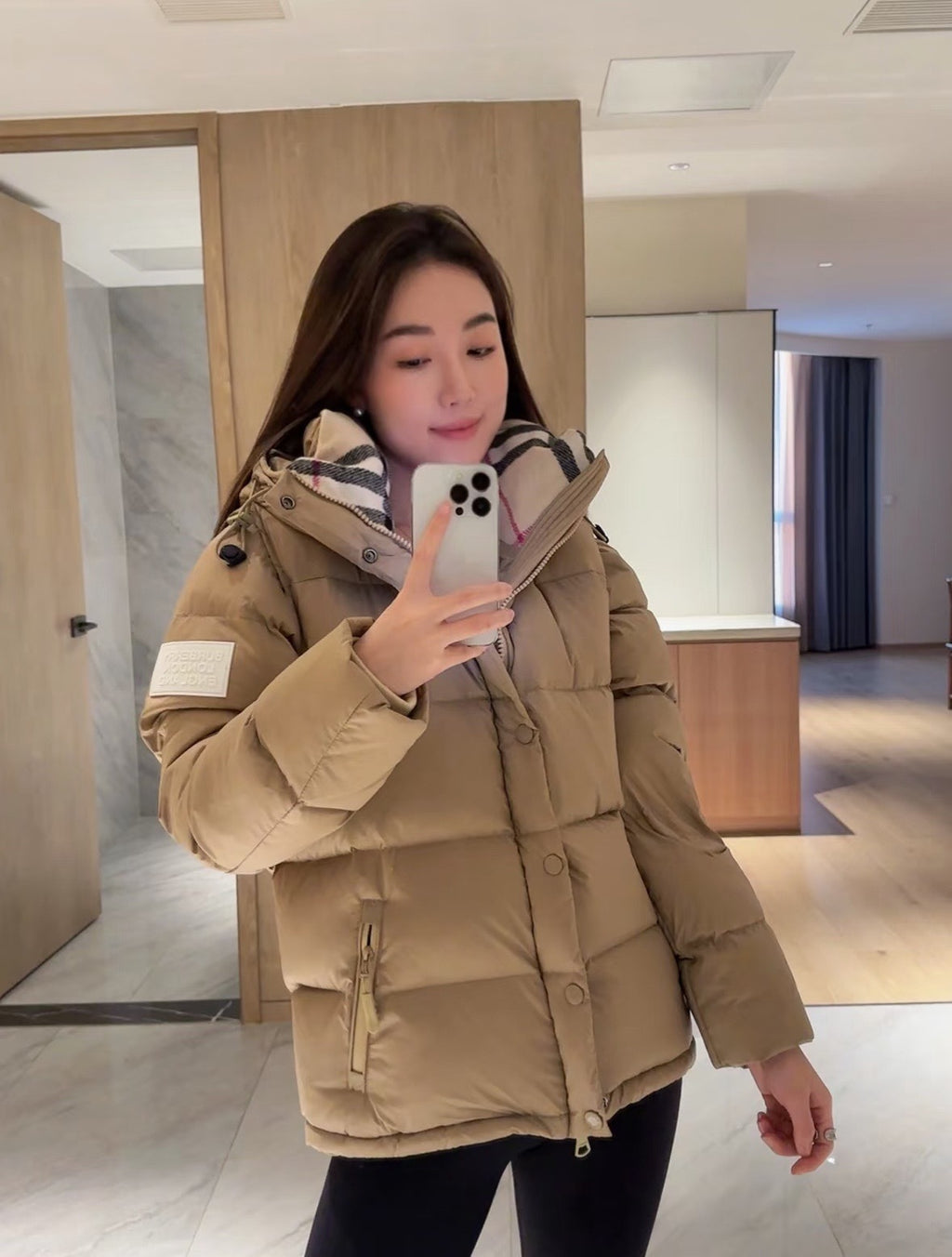 Burberry Double-sided Plaid Down Jacket