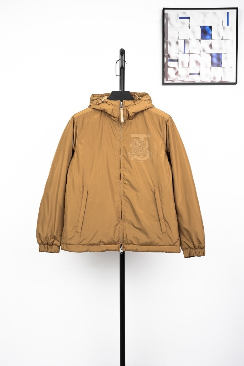 Burberry Solid Color Warhorse Print Hooded Jacket