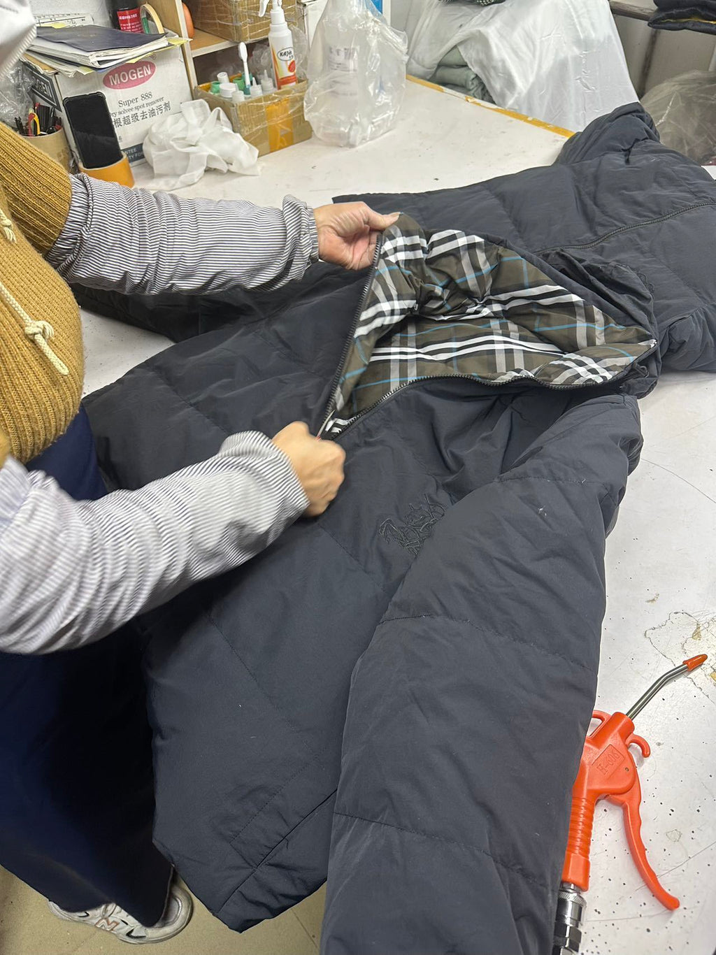 Burberry Double-sided Checkered Down Jacket