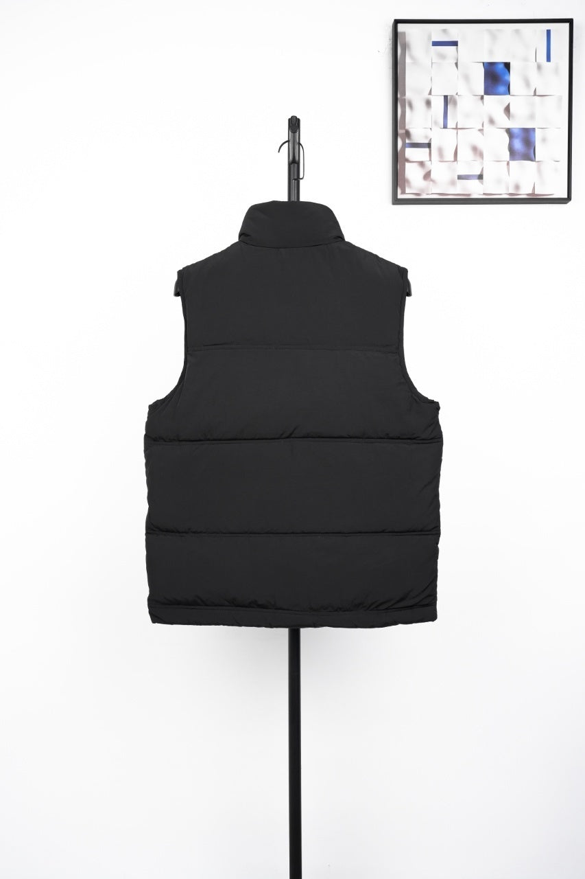 Ami Paris Heart Colorblock Down Vest Black