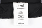 Ami Paris Heart Colorblock Down Vest Black
