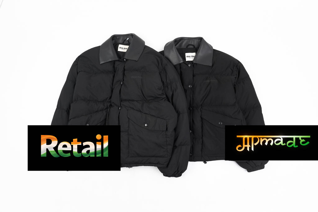 Miu Miu Down Jacket with Leather Collar