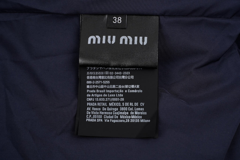 Miu Miu Small Label Strap Short Down Jacket