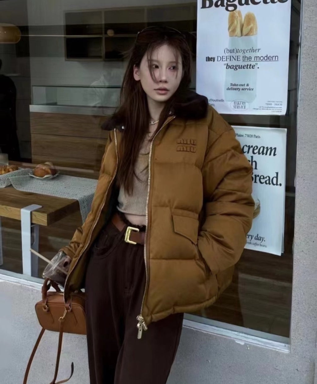 Miu Miu Lapel Down Jacket