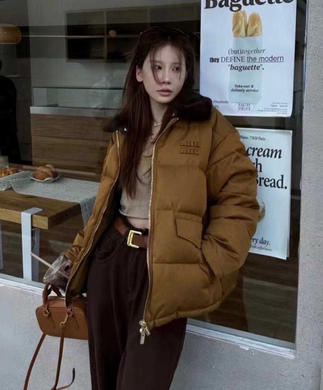 Miu Miu Lapel Down Jacket