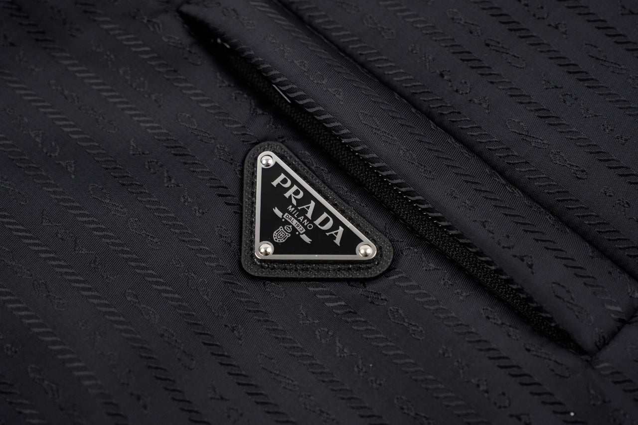 Prada Triangle Logo Jacquard Cotton Vest