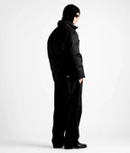 Prada Nylon Spliced Denim Down Jacket