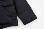 Prada Nylon Spliced Denim Down Jacket
