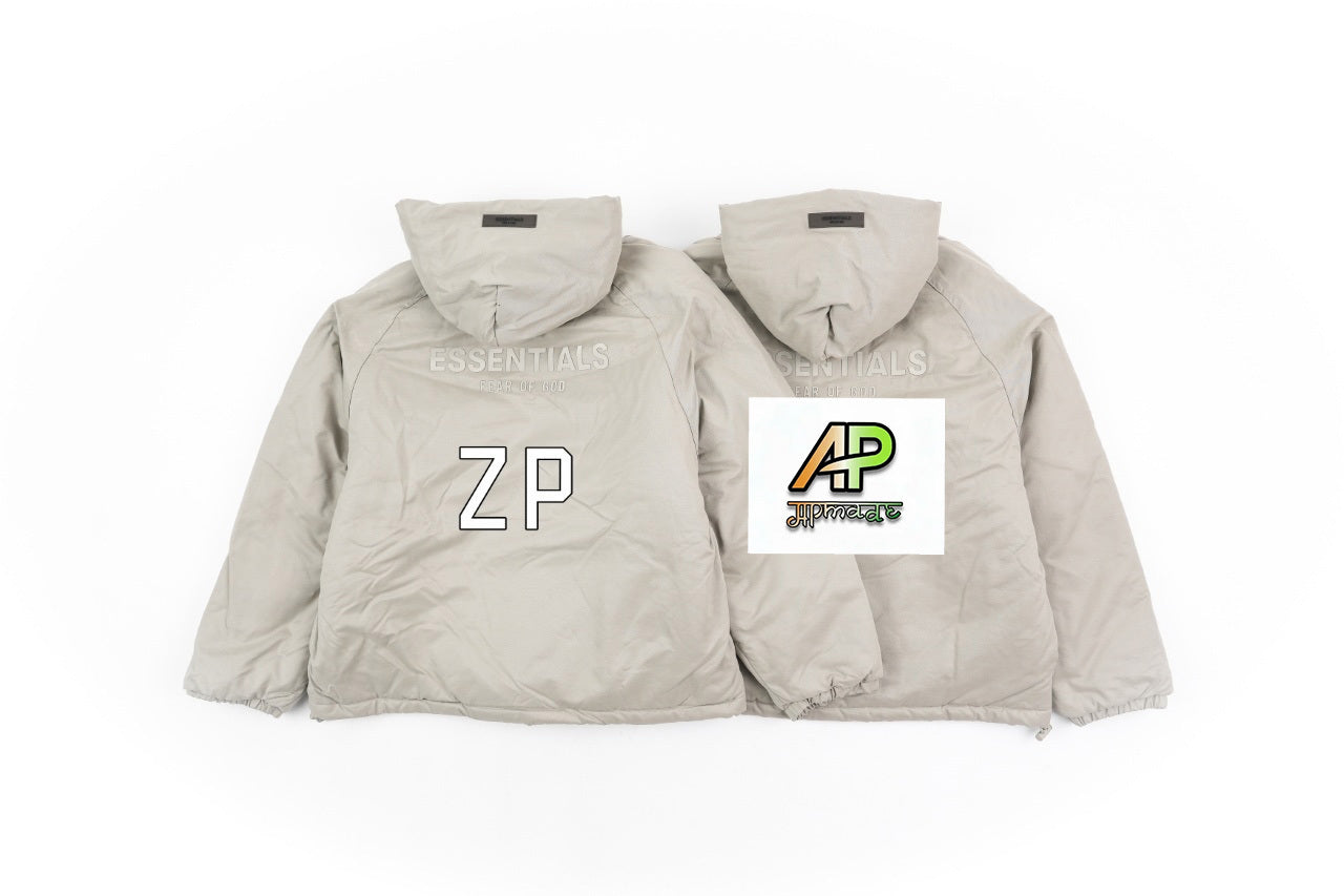 Fear of God Lettering Hooded Cotton Jacket