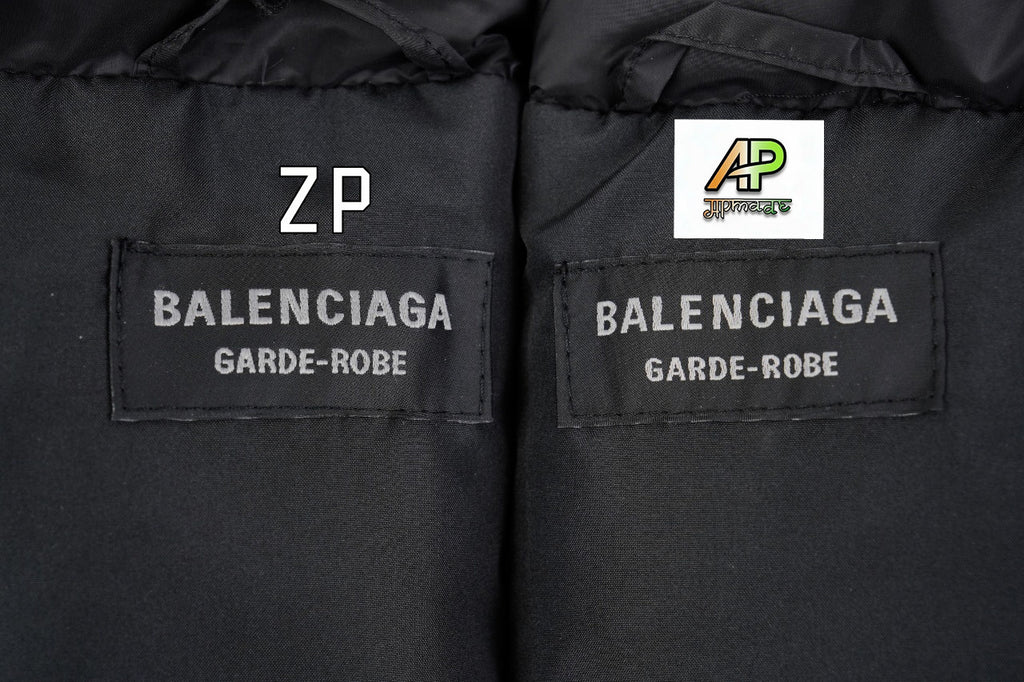 Balenciaga Short Puffer Jacket with Circular Embroidery