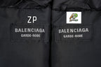 Balenciaga Short Puffer Jacket with Circular Embroidery