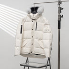 Moose Knuckles Scissors 2006 Style Hooded Down Jacket with Fur Collar