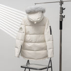 Moose Knuckles Scissors 2006 Style Hooded Down Jacket with Fur Collar