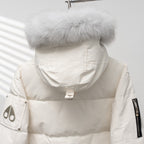 Moose Knuckles Scissors 2006 Style Hooded Down Jacket with Fur Collar