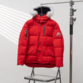 Moose Knuckles Scissors 2006 Style Hooded Down Jacket with Fur Collar