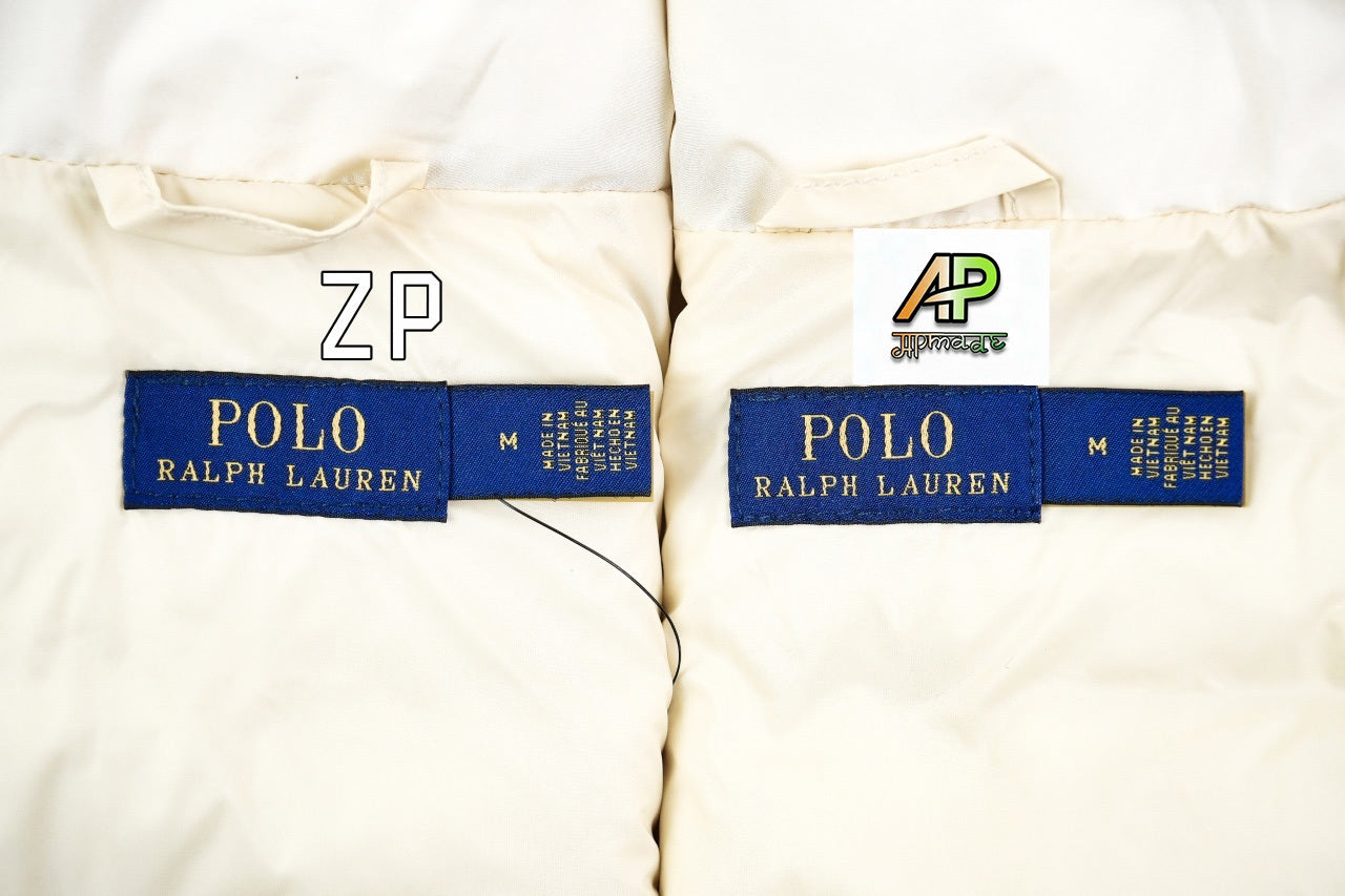 Ralph Lauren Rib Down Jacket White