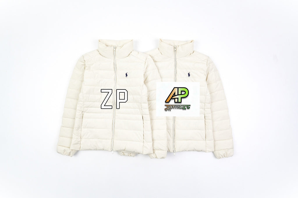 Ralph Lauren Rib Down Jacket White