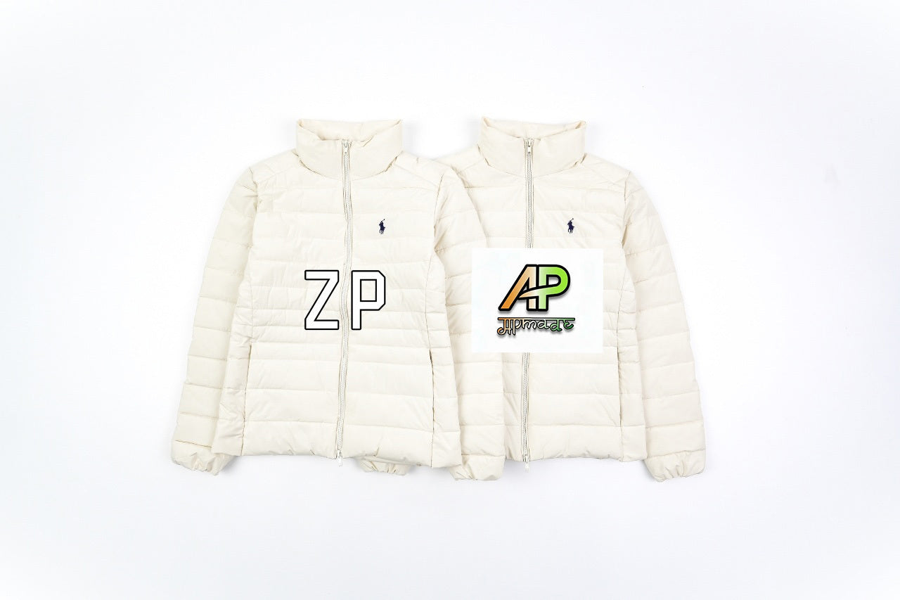 Ralph Lauren Rib Down Jacket White