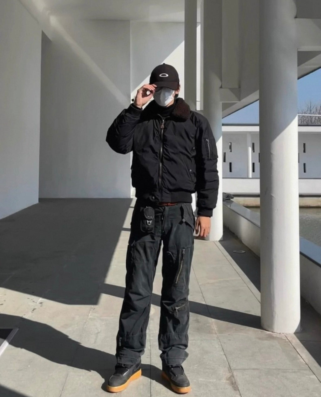 Ralph Lauren Vintage Pony Logo Down Jacket with Lambswool Collar