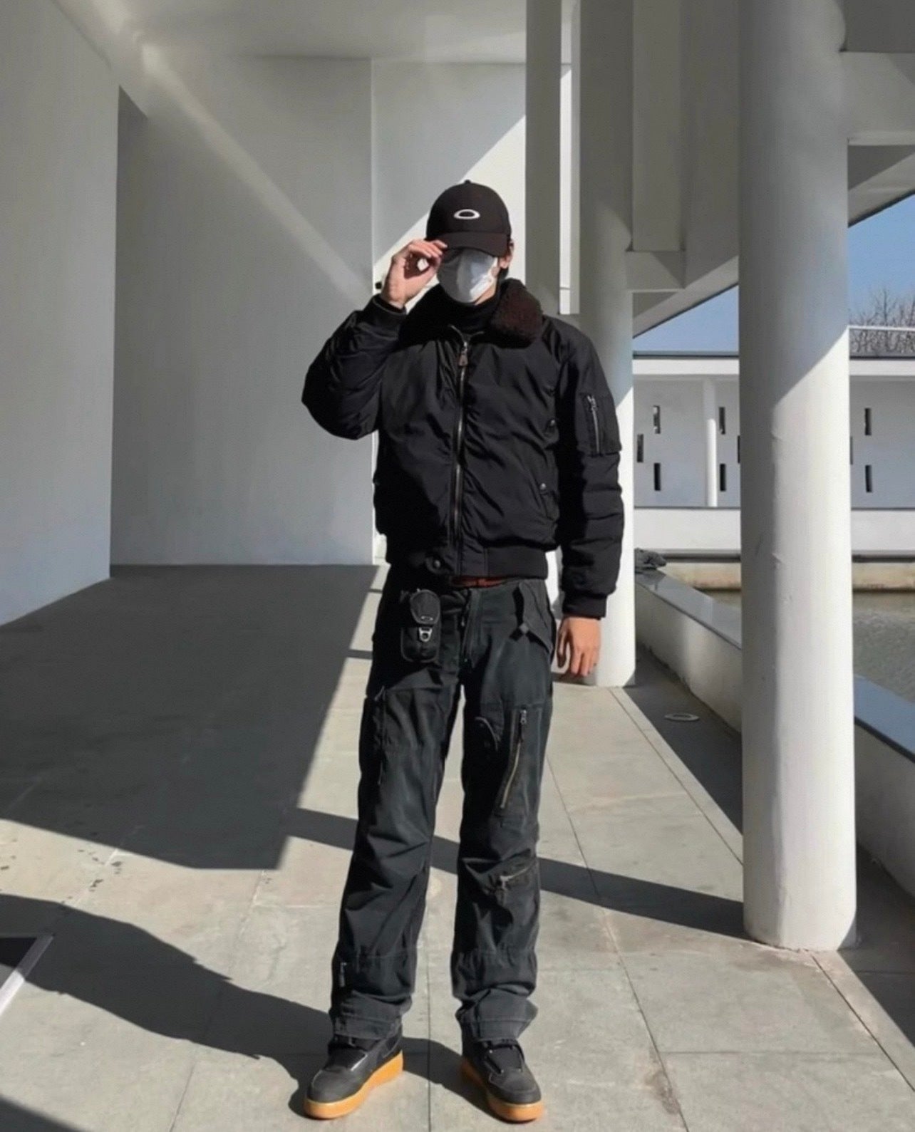 Ralph Lauren Vintage Pony Logo Down Jacket with Lambswool Collar