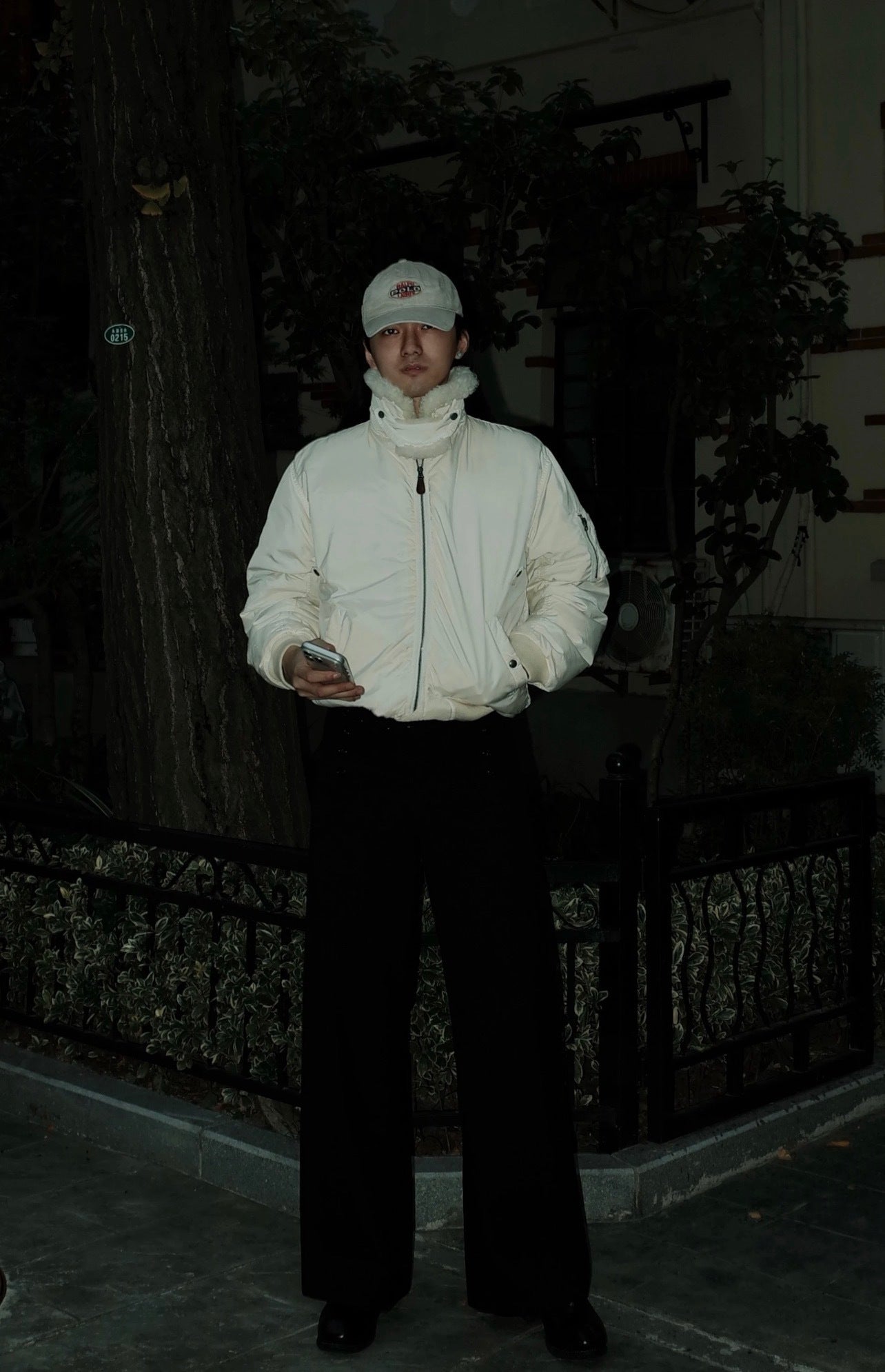 Ralph Lauren Vintage Pony Logo Down Jacket with Lambswool Collar