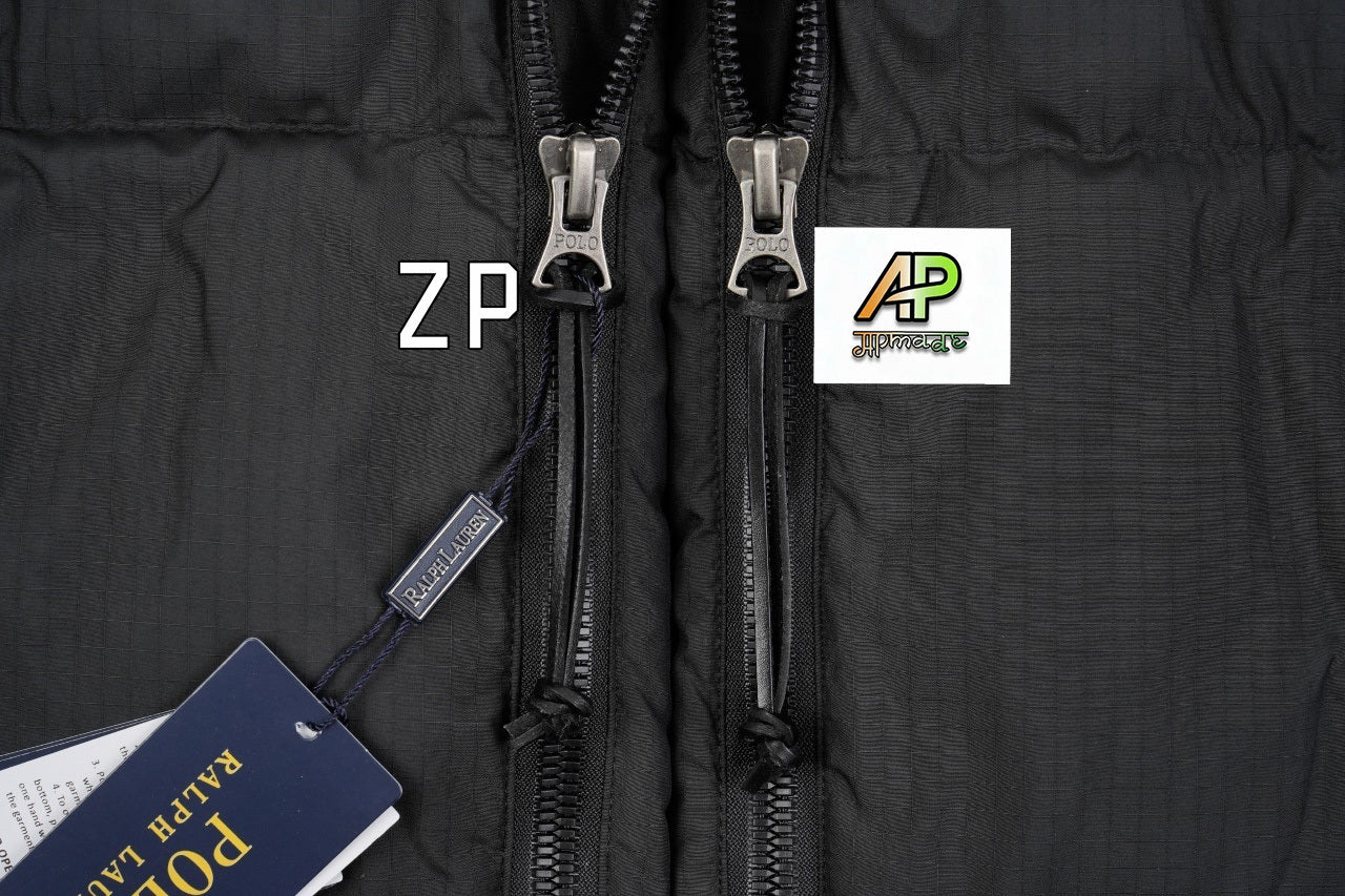 Ralph Lauren Black/Grey Pony Logo Down Jacket