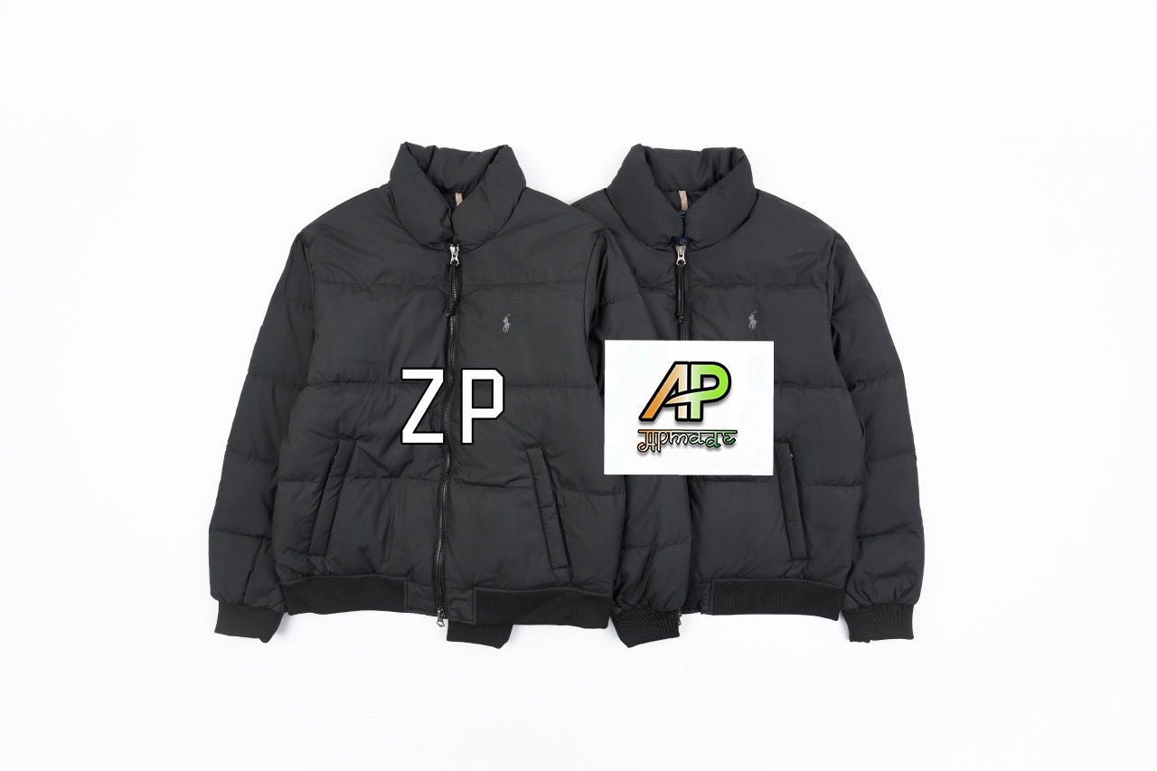 Ralph Lauren Black/Grey Pony Logo Down Jacket