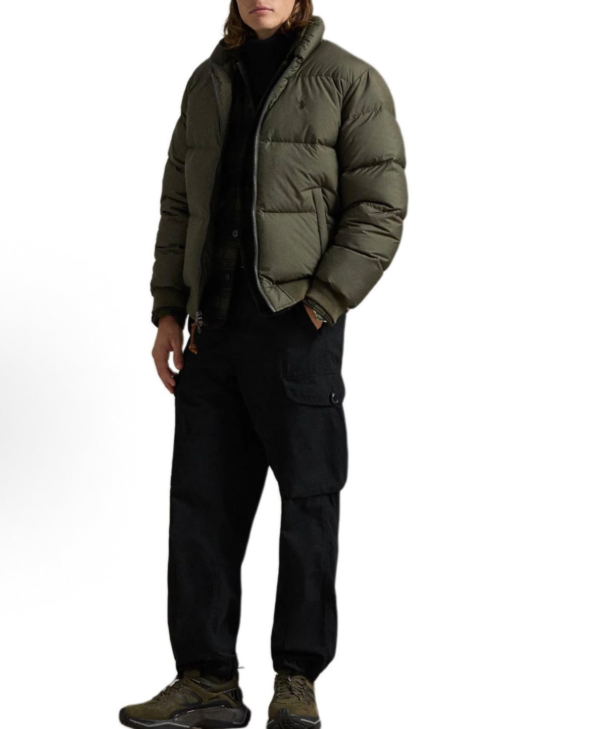 Ralph Lauren Black/Grey Pony Logo Down Jacket