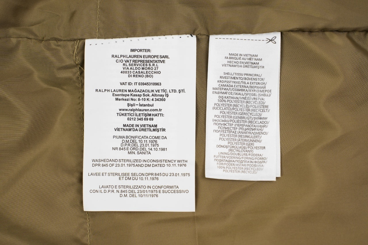 Ralph Lauren Black/Grey Pony Logo Down Jacket