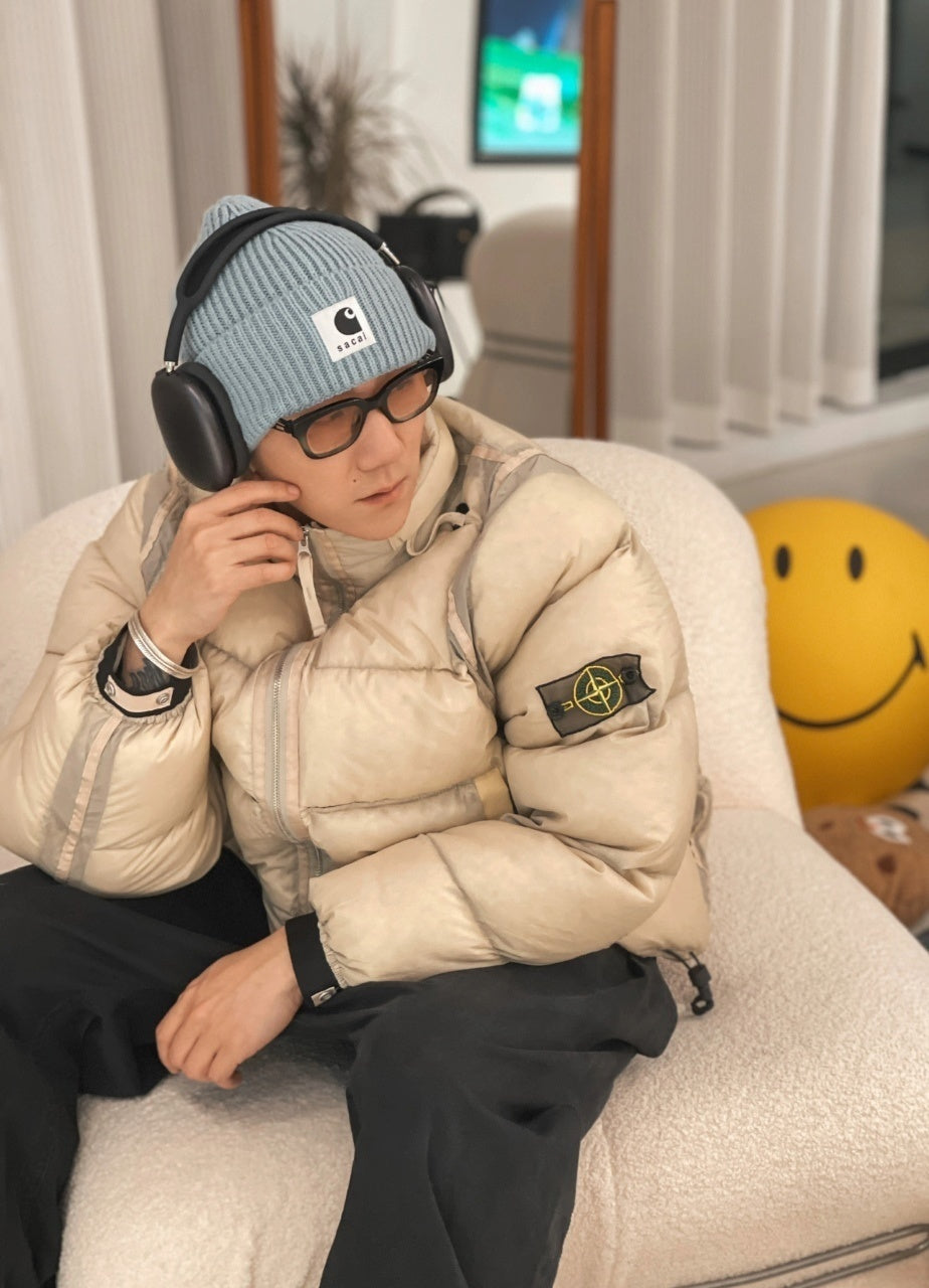 Stone Island Mesh Fabric Down Jacket