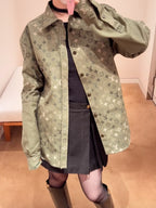 Louis Vuitton Lapel Collar All-over Print Workwear-style Jacket Shirt
