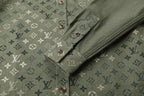 Louis Vuitton Lapel Collar All-over Print Workwear-style Jacket Shirt