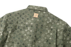 Louis Vuitton Lapel Collar All-over Print Workwear-style Jacket Shirt