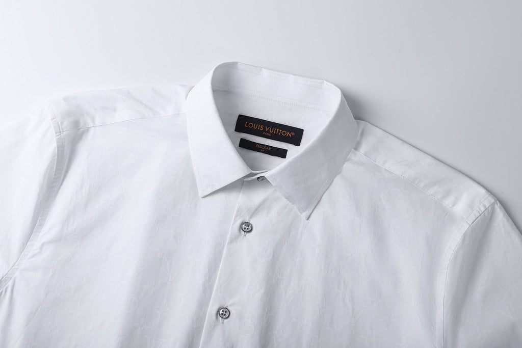 Louis Vuitton Lapel Single-breasted Jacquard Long-sleeved Shirt